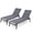 Dark Gray, variant on Crestlive Products 2-Pack Outdoor Chaise Lounge Chairs, Stackable Patio Recliner Chair With 5-Position Adjustment, Black