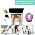 thumbnail image 5 of Mouse Pad with Wrist Support, Ergonomic Mouse Pad with Memory Foam Wrist Rest Cushion, Non-Slip Rubber Base Gaming Mice Pad for Home Office Computer Laptop, Purple Marble, 5 of 14