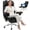 Black, variant on COOLHUT Big and Tall Office Chair 500lbs, Heavy Duty Office Desk Chair with Deluxe Embossing Designed PU Leather with Footrest, High Back Executive Chair with Wide Comfy Seated Cushion, Brown