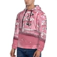thumbnail image 3 of Uemuo Glittering Pink Bathtub Pattern Men's Hoodie - Casual Pullover Hoodie with Kangaroo Pocket, Stylish Hooded Sweatshirt for Everyday Wear-Large, 3 of 7