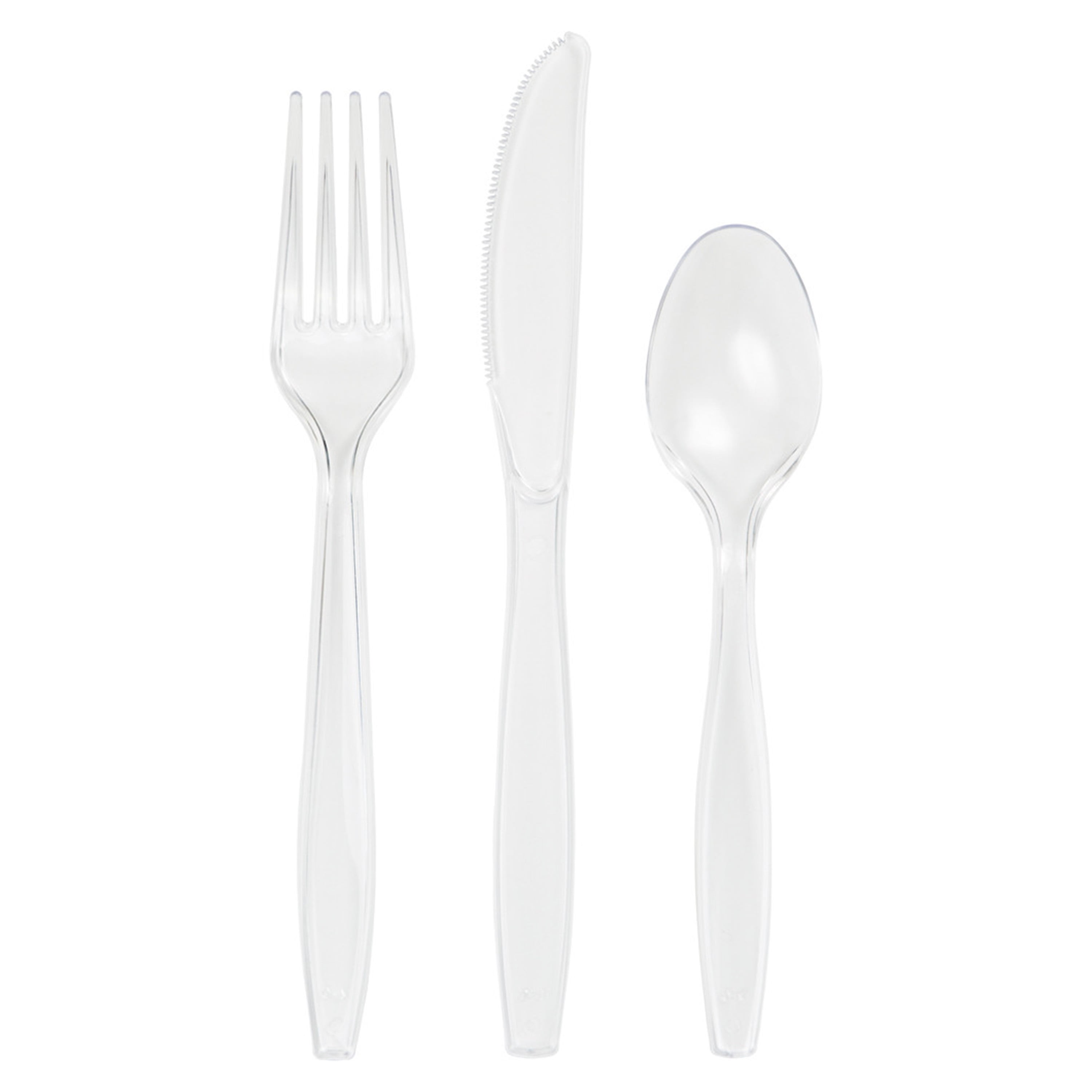 Clear Plastic Assorted Cutlery, 72 Count