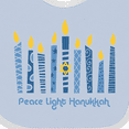 thumbnail image 4 of Inktastic Peace Light Hanukkah Boys or Girls Baby Bib, 4 of 4