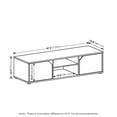 thumbnail image 2 of TV Stand for TVs up to 55 Inch, French Oak Finish Entertainment Console, 2 of 6