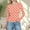 a-Orange, variant on Women’s Polka Dot Slim Tops, Round Neck Pullover T-Shirt, Fall Long Sleeve Comfy Blouses