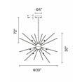 thumbnail image 3 of CWI Lighting Savannah 9 Light Metal Modern Chandelier in Black, 3 of 5