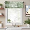thumbnail image 3 of Vintage Green Texture Valances for Windows,Kitchen Valance Rod Pocket Short Curtain, Farm Retro Shabby Wall Art Valance Curtain Window Valances for Bedroom Bathroom Living Room 60x18in, 3 of 9