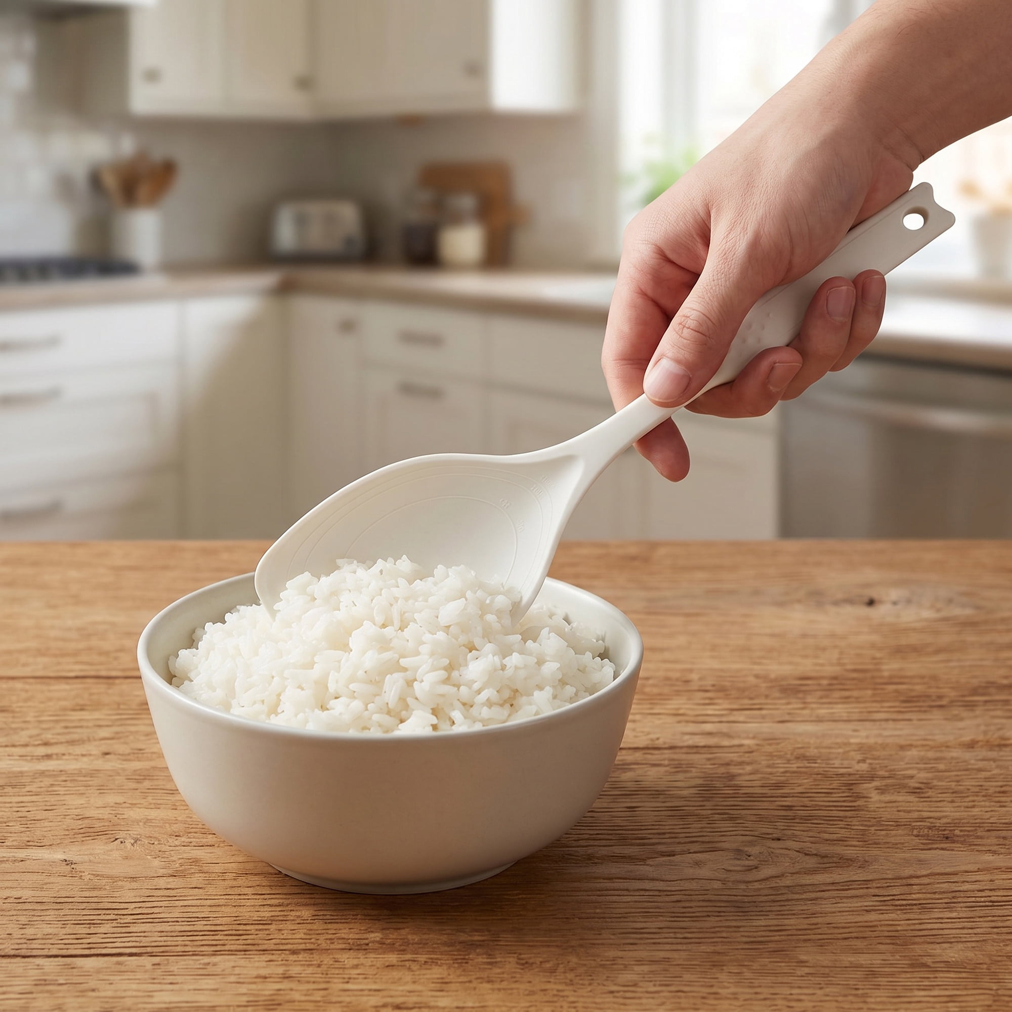 Unique Bargains Heat Resistant Spoon for Non Stick Cookware Shovel-White 12.2"x2.9"