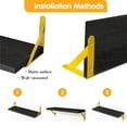 thumbnail image 3 of Fairy Floating Shelves, Rustic Wood Shelves, 4 Sets of Wall Mounted Shelf, 4.3x6.1x16.5inches, Black & Gold, 3 of 6