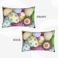thumbnail image 4 of EasygdpColorful Easter Eggs Polyester Fiber Double-Sided Pillowcase,Super Soft,Comfortable And Luxurious Pillowcase,Not Easy To Break Or Deform- 20"X30", 4 of 9