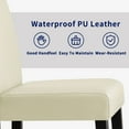 thumbnail image 4 of Subrtex Faux Leather Indoor Dining Chair Set of 4, Modern Mid-Century Chairs for Home, Ivory, 4 of 8