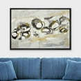 thumbnail image 2 of wall26 Framed Canvas Print Wall Art Urban Grunge Graffiti Gold Gray Rings Abstract Shapes Illustrations Modern Art Decorative Bohemian Multicolor for Living Room, Bedroom, Office - 24"x36", 2 of 5