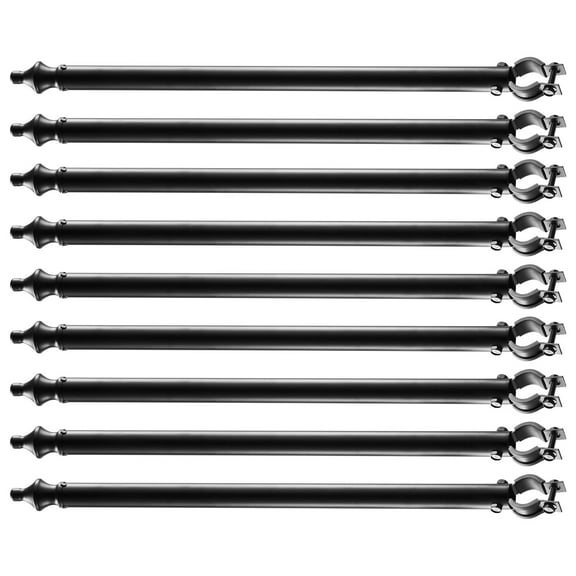 KFFKFF Chain Link Fence Extensions, Set of 9, 27.4" Height Increase, Galvanized Post Extenders for 1.3" to 1.5" Fence Tops, U Brackets, Barbed Wire Arms for Enhanced Privacy and Pet Containment