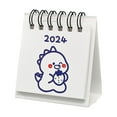 thumbnail image 3 of koolsoo 2024 Desk Calendar Cartoon Twin Wire Binding Thick Paper Desktop Calendar Stand up Desk Calendar for Desk Home Dinosaur, 3 of 8