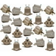 thumbnail image 3 of 50 Pack 3 to 2 prong AC Polarized Grounding AC Power Plug Adapter ETL RATED GRAY, 3 of 15