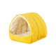 thumbnail image 2 of Hamaca cálida para loros | Cama colgante de algodón grueso y afelpado | Espacio de descanso invernal acogedor para loros medianos | Accesorio de jaula de tela suave | Amarillo, gris, verde y morado, 2 of 5