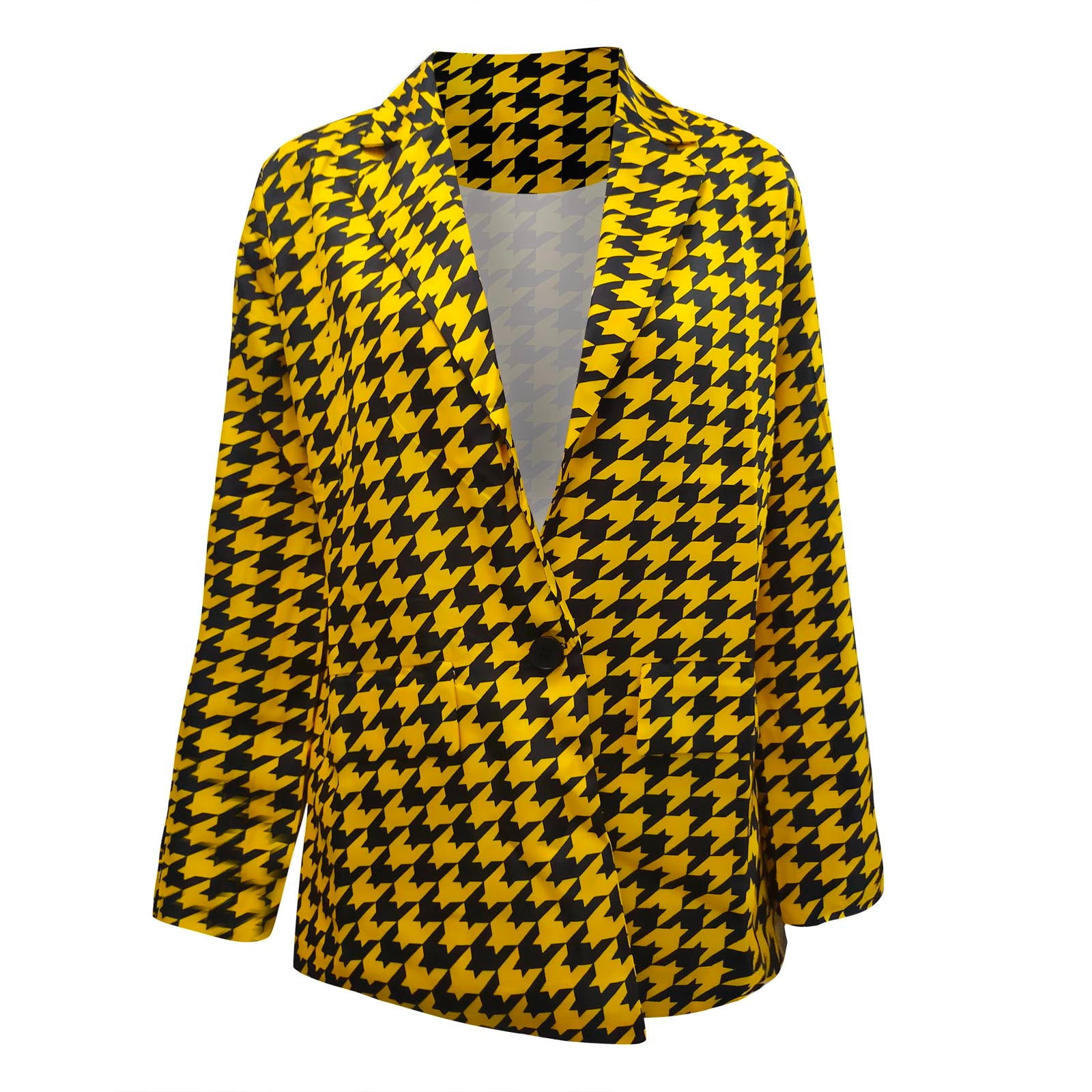 Yellow deals houndstooth blazer