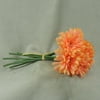1 Pc, 10.5 Inch Medium Gerbera Daisy Bundle w/6 Blooms Perfect For Decorations, Bridal Showers, Wedding Bouquets, Boutonniere & Centerpieces - Peach