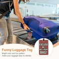 thumbnail image 4 of Uxcell Luggage Tag (Excuse Me, Not Your Bag), Funny Travel Baggage Bag Tag Suitcase Identifier Label for Women Men Burgundy, 4 of 6