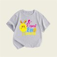 thumbnail image 3 of Summer New Children's Clothing Style Girls Short Sleeve T Shirt Easter Egg Printed Round Neck Children T Shirt Easter Gift Grey 5 Years-6 Years, 3 of 3