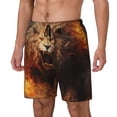 thumbnail image 1 of Fotbe Cool Fire Lion Traje de Baño para Hombre – Shorts de Natación de Secado Rápido con Forro y Bolsillos-3X-Large, 1 of 6