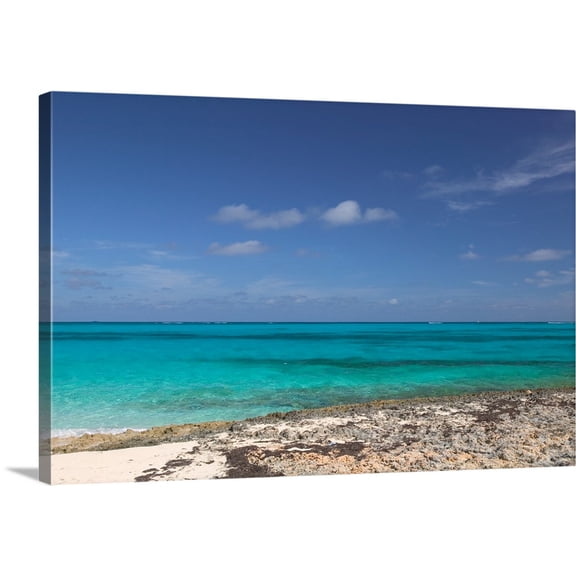 Great BIG Canvas | "Bahamas, Abacos, Loyalist Cays, Man O'War Cay, Town View of the Atlantic Ocean" Canvas Wall Art - 24x16