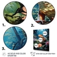 thumbnail image 3 of Designart "Lotus Pond Relection in Japon Art" Animals Floater Framed Canvas Print, 3 of 7