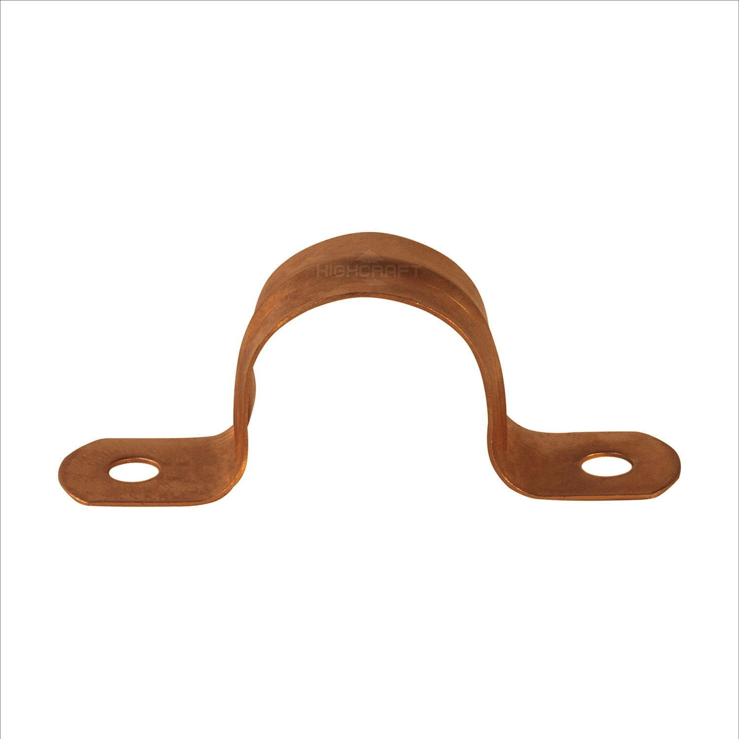 Highcraft Pipe Strap U Bracket 1/4" Steel Coated Copper, 200 Pk
