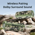 thumbnail image 2 of Aursear Portable Bluetooth Speaker with Deep Bass Basser,Outdoor Speakers Wireless Stereo Sound,IPX5 Waterproof,30H Playtime for Home Party-Camo, 2 of 7