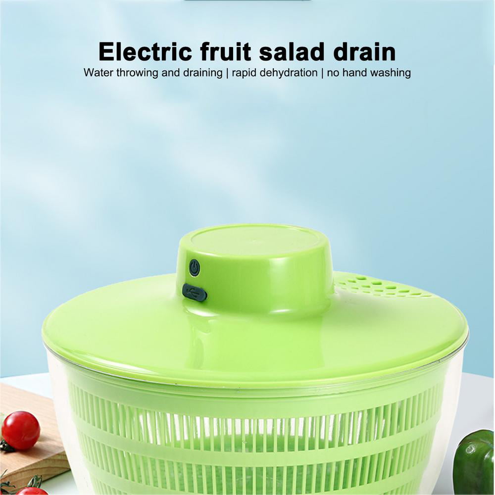 Kitchen Electronic Salad Spiner Fruits Vegetables Lettuce - Temu