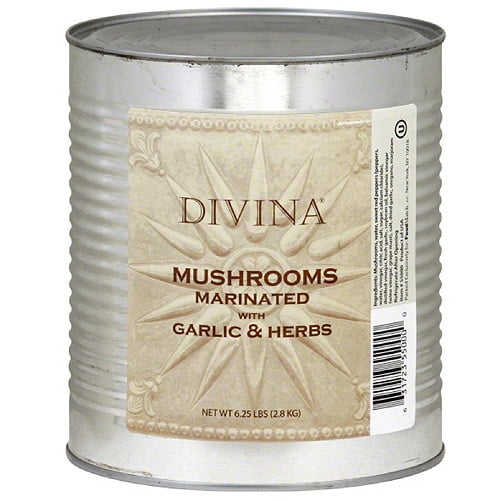 Divina Marinated Mushrooms with Garlic & Herbs, 6.25 oz, (Pack of 2) by Generic