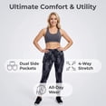thumbnail image 3 of NELEUS Womens Yoga Leggings for Workout High Waist Ankle Length Tie-Dye Printed with Two Pockets,Splinter Print,US Size L, 3 of 8