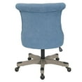 thumbnail image 5 of Pemberly Row Tufted Office Chair in Sky Blue Fabric with Gray Wood Base, 5 of 7