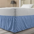 thumbnail image 1 of Abstract Bed Skirt, Repetitive Circular Motifs and Drops Intertwined Arrangement, Elastic Bedskirt Dust Ruffle Wrap Around for Bedding Decor, 4 Sizes, Pale Blue White, by Ambesonne, 1 of 2