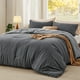 thumbnail image 1 of Juego de edredón Bedsure, tamaño king, reversible, gris, 3 piezas, 1 of 7