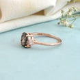 thumbnail image 3 of Natural Black Rutilated Quartz Ring Oval Cut Engagement Ring Black Quartz simulated diamond Ring Energy Gemstone Crystal Jewelry Gift For Her, 3 of 5