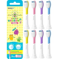 Brushmo Kids Replacement Toothbrush Heads Compatible with Philips Sonicare Kids HX6032 & HX6042, Ultra-Soft DuPont Bristles, BM648, 8-Pack (Ages 6 ) Multi-Color