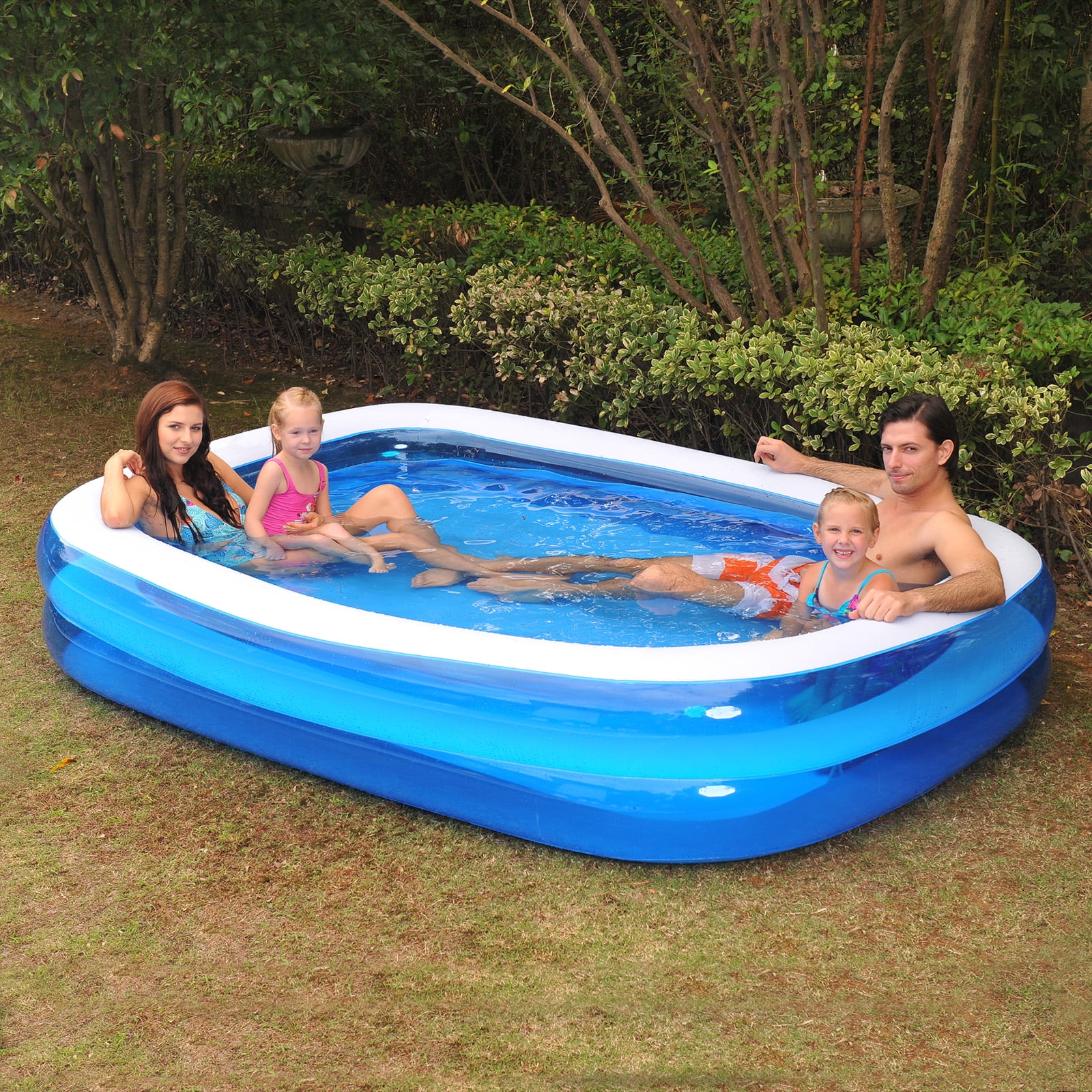 Honeydrill Inflatable Swimming Pools for Kids and Adults, 79" x 59" x 20" Blow Up Pool for Backyard, Blue