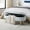 Cyan, variant on Comfort Stretch 45x16.5 Inch White Teddy Storage Ottoman Bench,Oval Footrest with Anti-Slip Legs