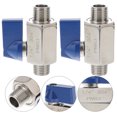 thumbnail image 2 of MasteelfCA 2pcs Ball Valves 1/4 Inch Shut Off Switch Stainless Steel Tubing Fitting Coupler, 2 of 8