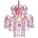 thumbnail image 1 of Candelabro Q&S Mini Crystal Pink, 1 luz E26, para habitación de princesa, 1 of 9