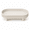 White Sand, variant on DBOZE Oval Decorative Tray with Raised Feet, Ribbed Vanity Organizer for Jewelry and Perfume,White Sand