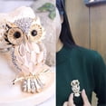 thumbnail image 4 of Big Owl Brooches For Wedding Bouquet Vintage Wedding Hijab Scarf Pin Up Buckle Femininos Brooches Couple Collar Jewelry Pins, 4 of 4