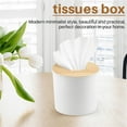 thumbnail image 6 of Wooden Cover Round Roll Paper Tissue Tube Household Removable Mini Wooden Tissue Box, 6 of 10