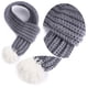 thumbnail image 3 of Bufanda tejida para perros navideños con pompón blanco, accesorios cálidos para mascotas para vacaciones de invierno, 3 of 5
