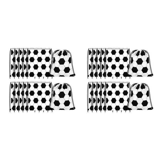 24 Pieces Soccer Style Candy Drawstring Bag Softball Soccer Basketball Volleyball Drawstring Bags