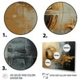 thumbnail image 3 of Designart "Gleaming Gold IV" Abstract Collages Floater Framed Wall Art Living Room, 3 of 7