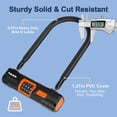 thumbnail image 3 of Candado en U antirrobo para bicicleta Febabilo, resistente, con cable de acero, 3 of 6
