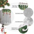 thumbnail image 4 of Grey Christmas Balls Shower Curtain, 72" x 72", Xmas Pine Needle Red Ball Star Winter Snowflake Waterproof Bathroom Curtain Washable Shower Curtain Set with 12 Hooks, 4 of 6