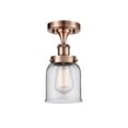 thumbnail image 1 of 916-1C-AC-G52-LED-Innovations Lighting-Small Bell - 11 Inch 3.5W 1 LED Semi-Flush Mount   Antique, 1 of 1
