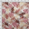 thumbnail image 4 of oneOone Cotton Poplin Beige Fabric Leaves Craft Projects Decor Fabric Printed By The Yard 56 Inch Wide, 4 of 4
